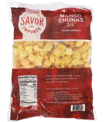 Food, Savor Individual Quick Frozen Mango Chunks, 5Lb.