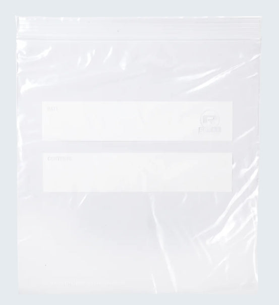 Bag, Double Zipper Quart Bag 7" X 8"