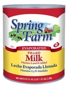 Food, Spring Farm Filled Evaporated Milk 97oz