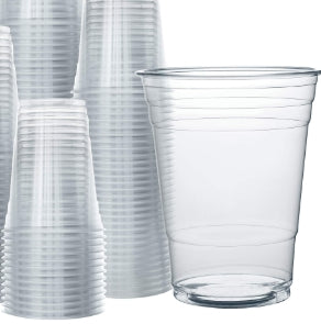 Cup, 32oz Pedestal PET Car Cup, Clear