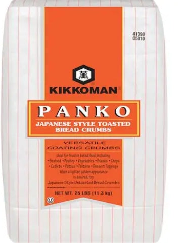 Food, Kikkoman Toasted Panko Japanese Style Bread Crumbs, 25 Pound