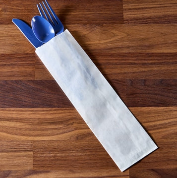 Bag, Silverware Bag 2 3/4" x 10",  White