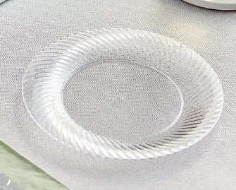 Plate, Visions Etched 6" Clear Plastic Plate