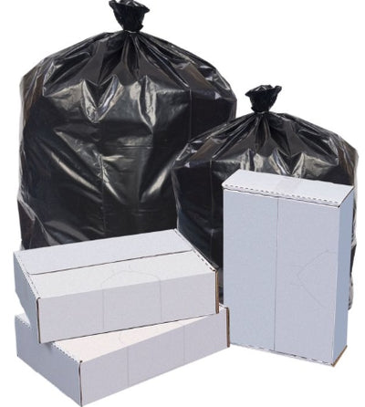 Can Liner, 38x58 55-60 Gallon Black 1.5 Mil