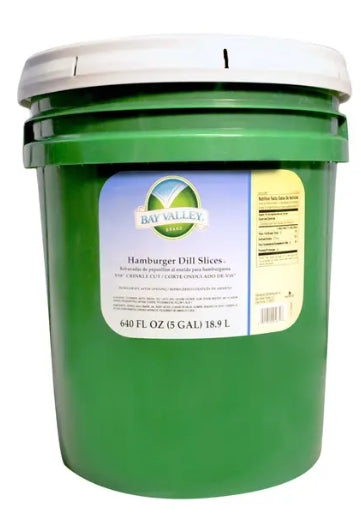 Food, Bay Valley Dill Hamburger Premium Pickle Chip Bulk