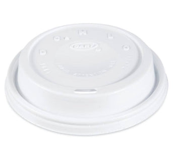 Lid, Sipper Dome Lid White, Paper Hot Cup 10-24oz