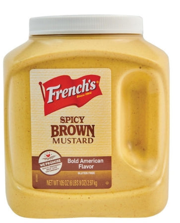 Food, French's Spicy Brown Mustard, 105oz