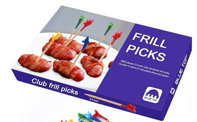 Frill Picks, 2.5" Bamboo Frill Pick - INDIV. PACK
