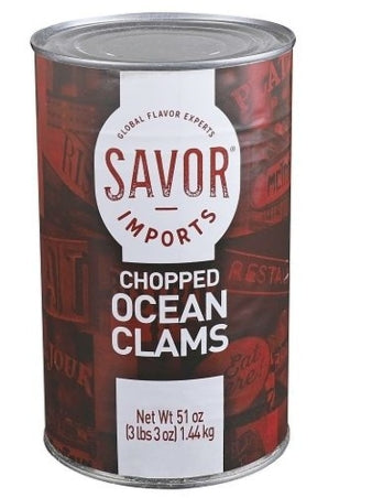 Food, Savor Imports Chopped Ocean Clams 51oz