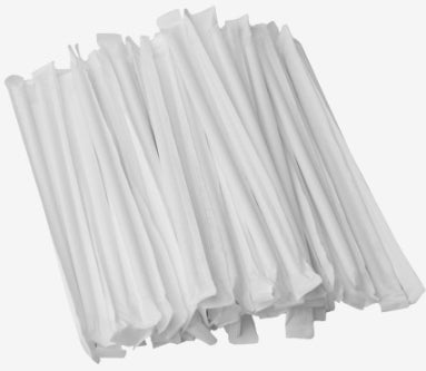Straws, 7.75" Jumbo Wrapped Clear Straw