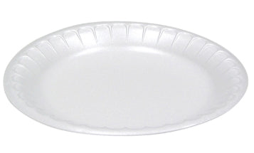 Plate, 6" Foam Plate Non-Laminated, White
