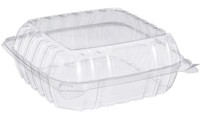 To Go Box, Clear Hinged 8x8 1-Comp EMP