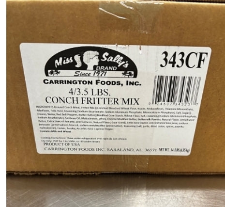 Food, Miss Sally's Conch Fritter Mix 3.5Lb