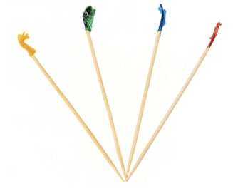 Frill Picks, 4" Club Bamboo Frill Pick