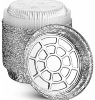 Foil Pan, 8" Round Aluminum Pan Combo