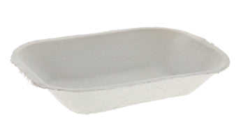 Food Tray, #300 9x7 Molded Fiber Food Tray