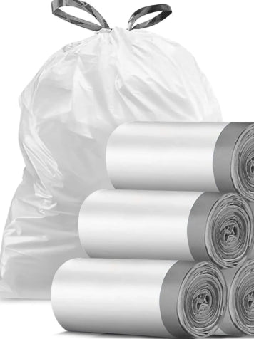 Liner, Kitchen Drawstring, 13 Gal., White