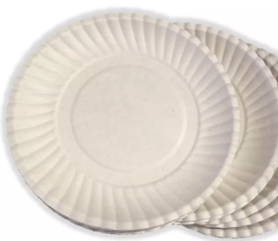 Plate, 9" Uncoated Paper Plate, White