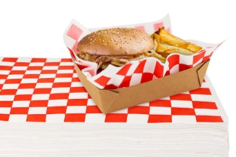 Deli Wrap,  Basket Liner 12"x12" Red Checker