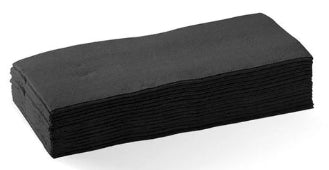 Napkin, 15x17 1/8 Fold Dinner Napkin, Black 2-Ply