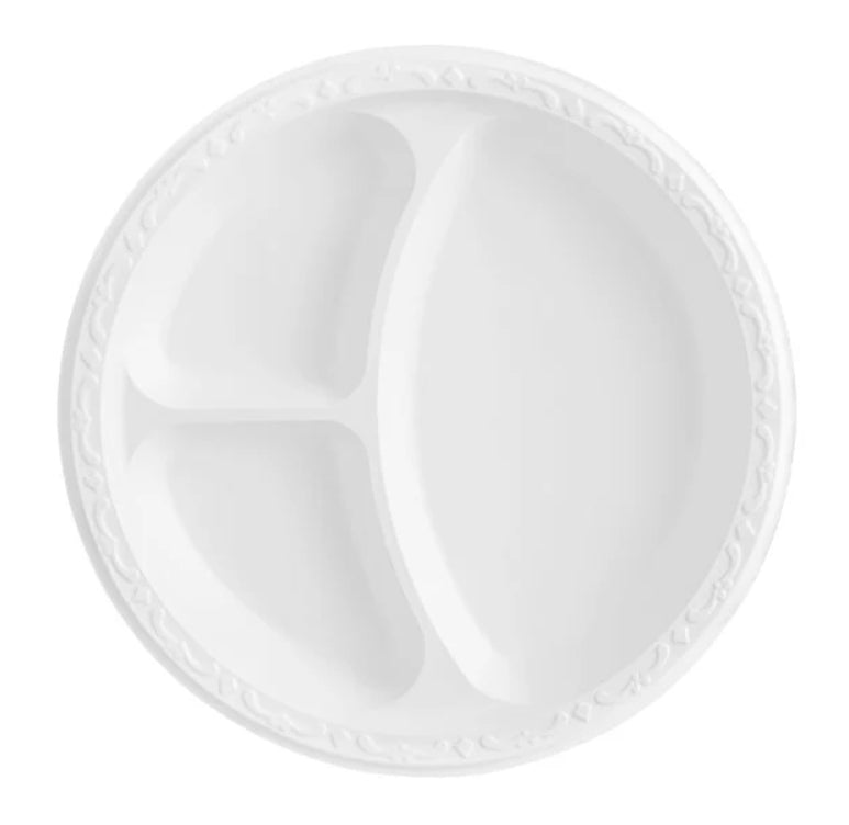 Plate, 10.25" Foam Plate, White