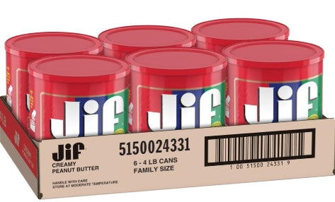 Food, Jif Creamy Peanut Butter Can