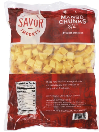 Food, Savor Imports Individual Quick Frozen Mango Chunks