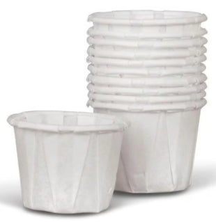 Portion Cup, 1oz Paper Pleated Portion Cup, White