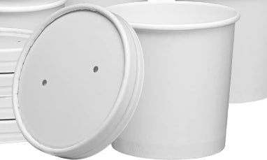 Paper Container, 8oz Paper Food Container Combo, White