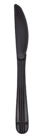 Cutlery; Knife, Black Knife Heavy Weight Black, Bulk