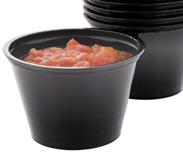 Portion Cup, 4oz Portion Cup, Black