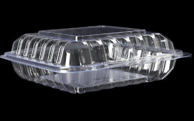 To Go Box, Clear Hinged 7x7 PP Hinged 1- Comp.