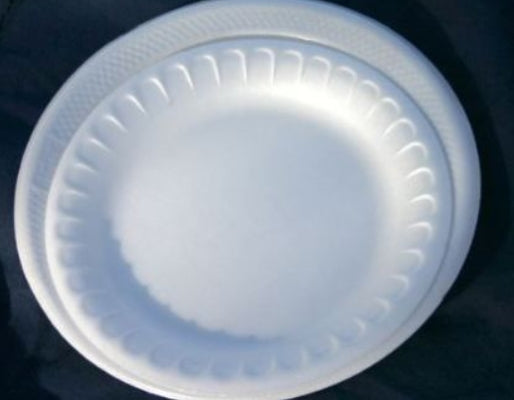 Plate, 9" Foam Plate, White