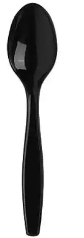 Cultery; Spoon, Black Spoon Heavy Weight, Bulk